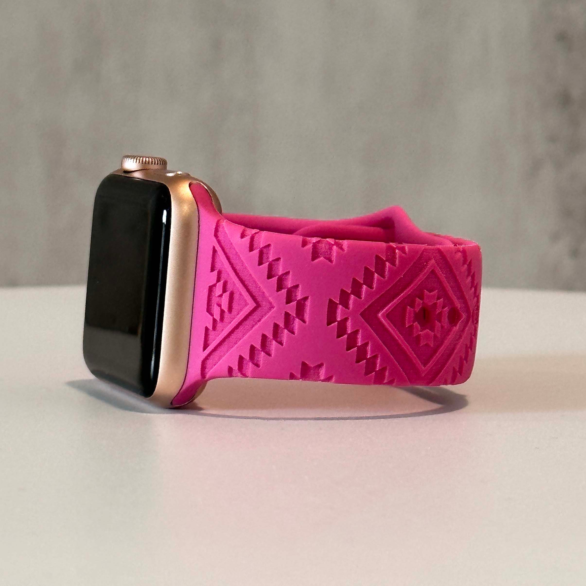 Boho Feathers Etched Silicone Band for Apple Watch - Dót Outfitters