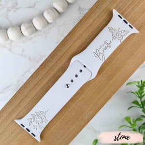 Engraved Apple Watch Band for a Woman, Compatible with Series 1-9, SE, SE2, Ultra – 38mm to 49mm