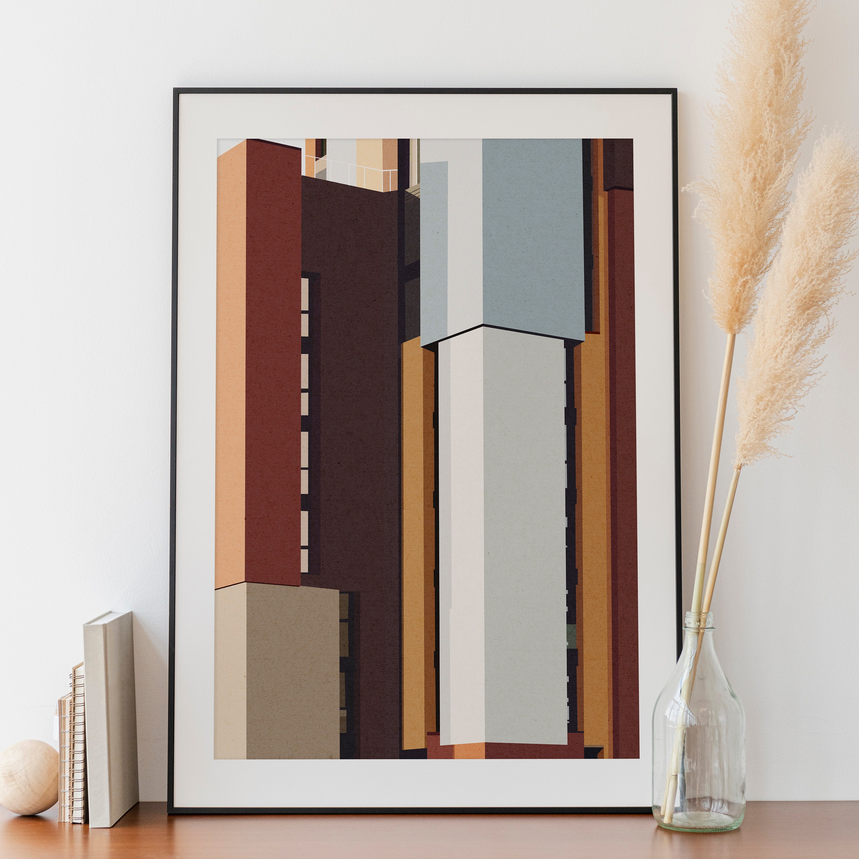 Skyscraper Printable Printable Architectural Print Digital Illustration ...