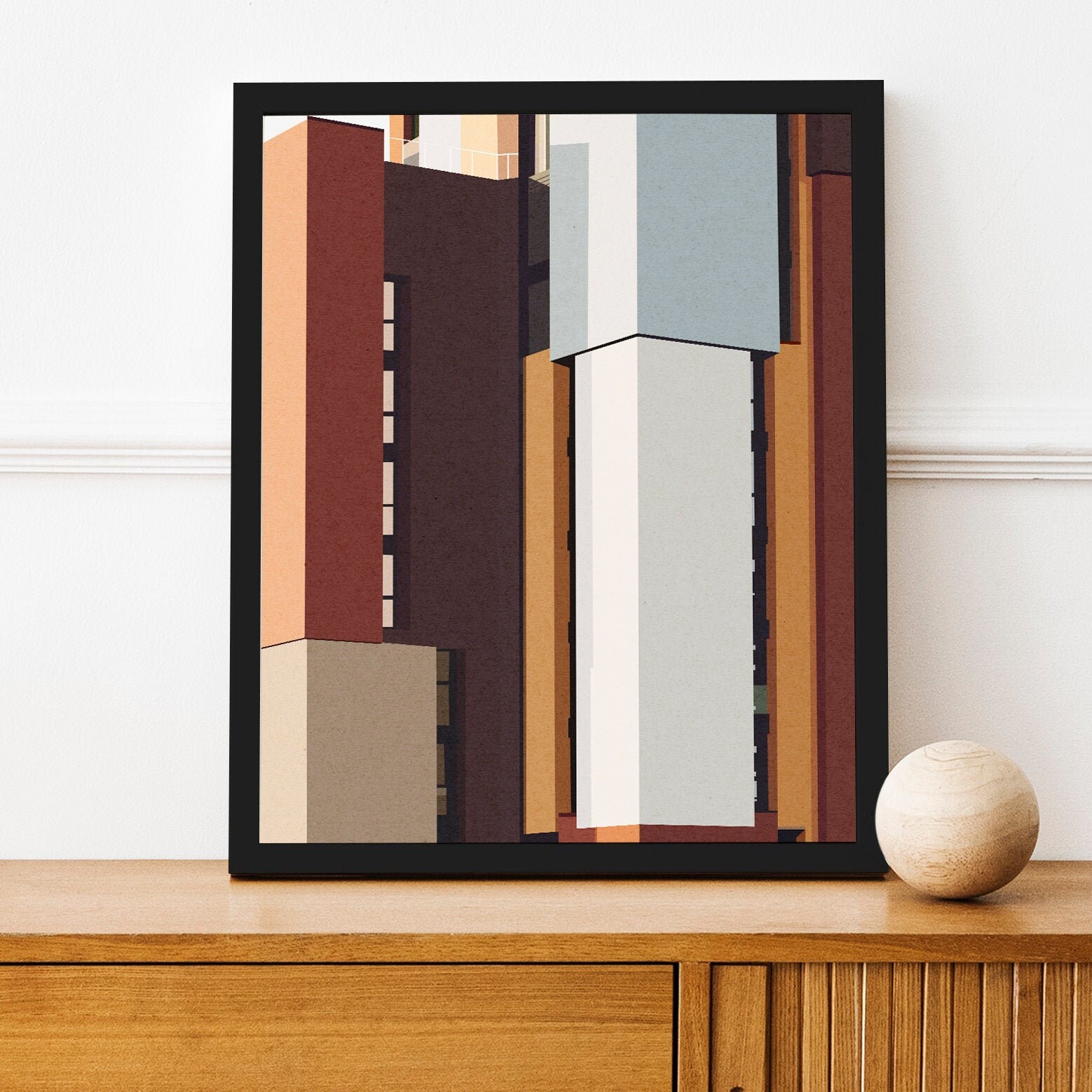 Skyscraper Printable Printable Architectural Print Digital Illustration ...