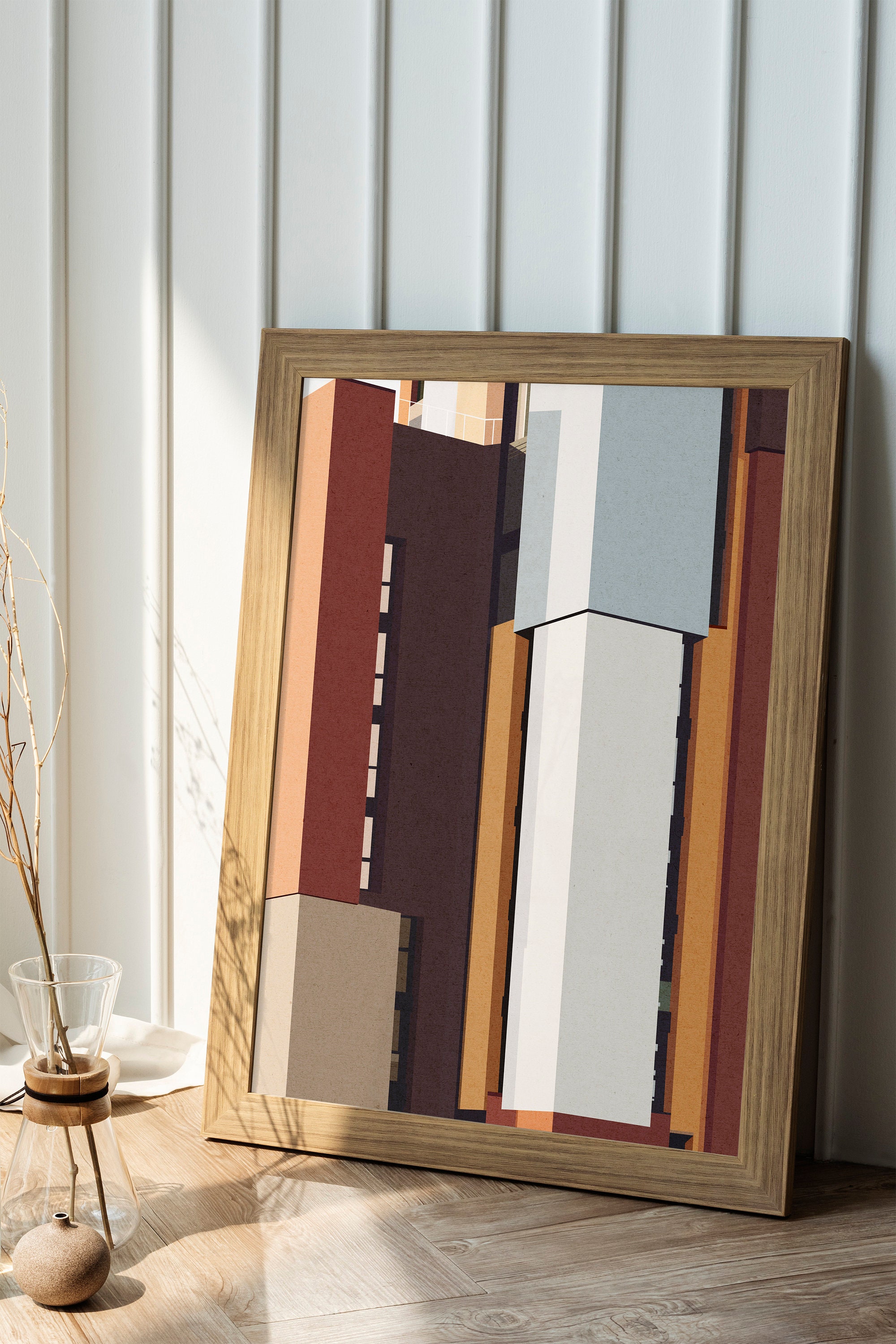 Skyscraper Printable Printable Architectural Print Digital Illustration ...
