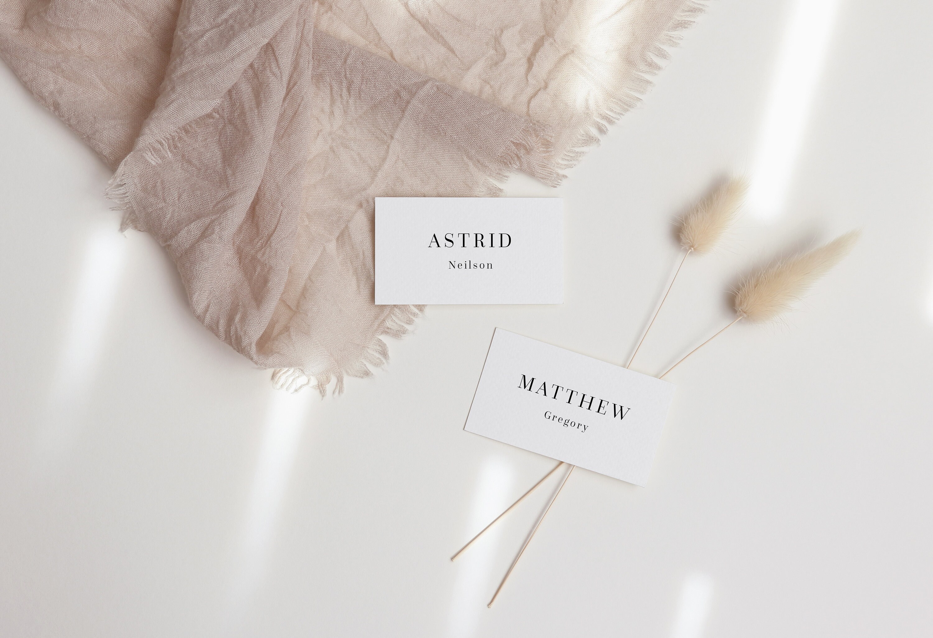 Name Place Cards PERSONALISED AND PRINTED Modern Wedding and Etsy