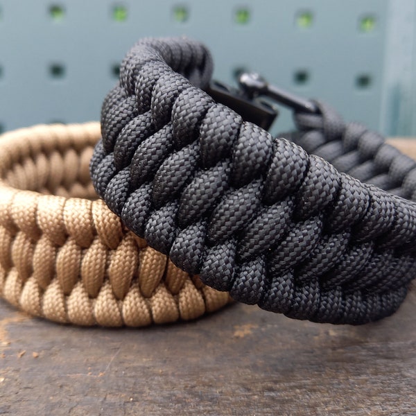 Genuine 550 7 core paracord bracelet, survival camping hiking EDC. UK Handmade