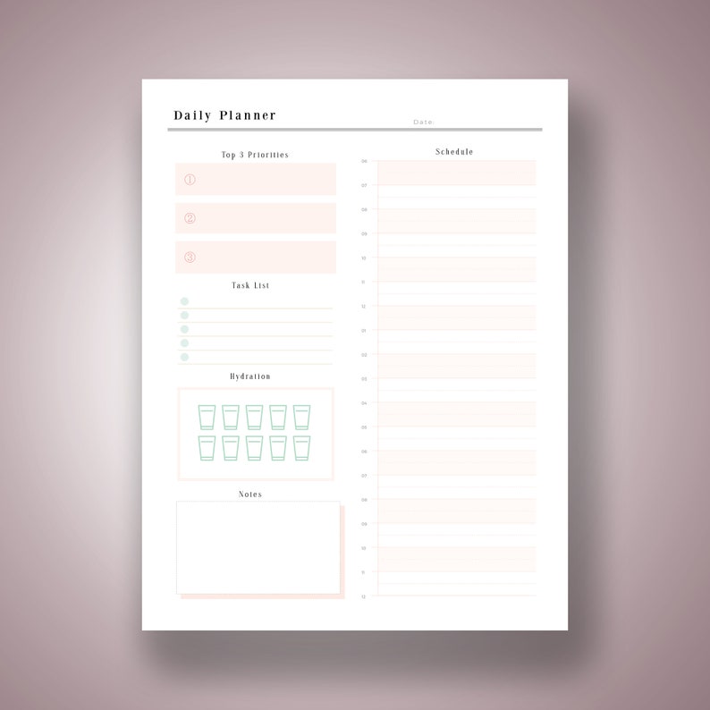 daily-planner-task-list-printable-planner-daily-organizer-etsy