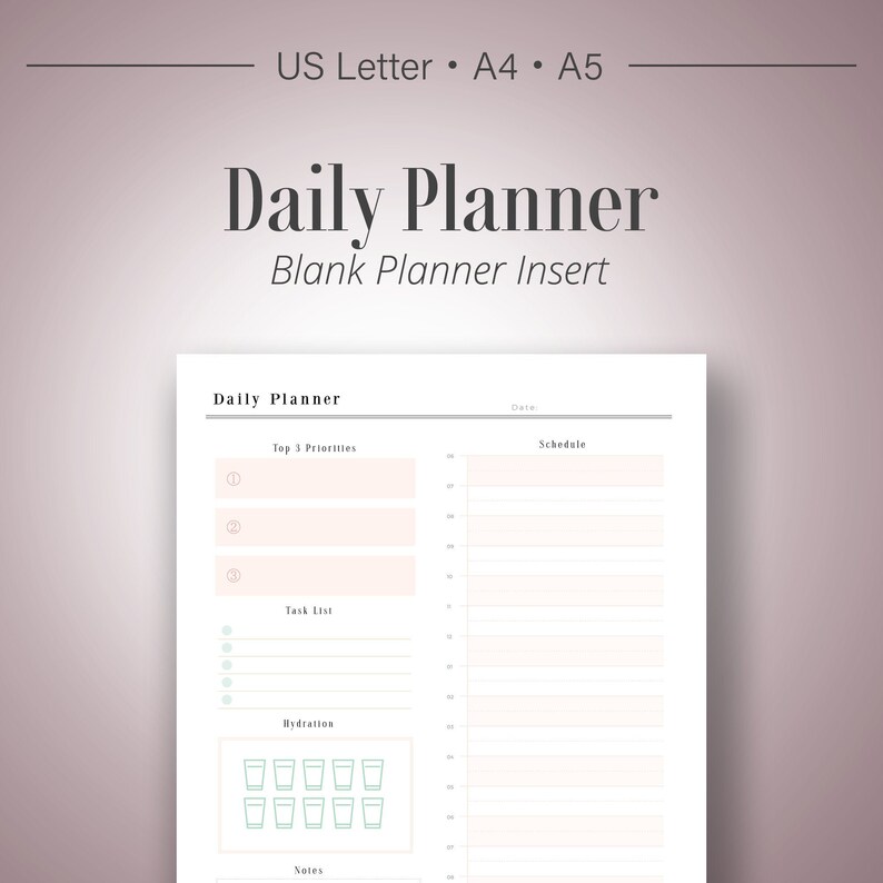 daily-planner-task-list-printable-planner-daily-organizer-etsy