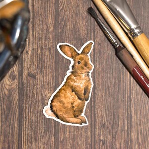 Bunny Rabbit Watercolour Sticker image 2