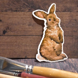 Bunny Rabbit Watercolour Sticker image 1