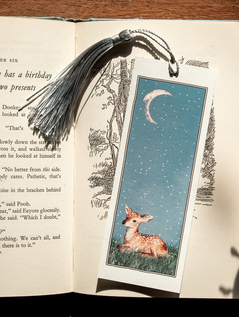 Deer in the Snow Watercolour Bookmark image 5