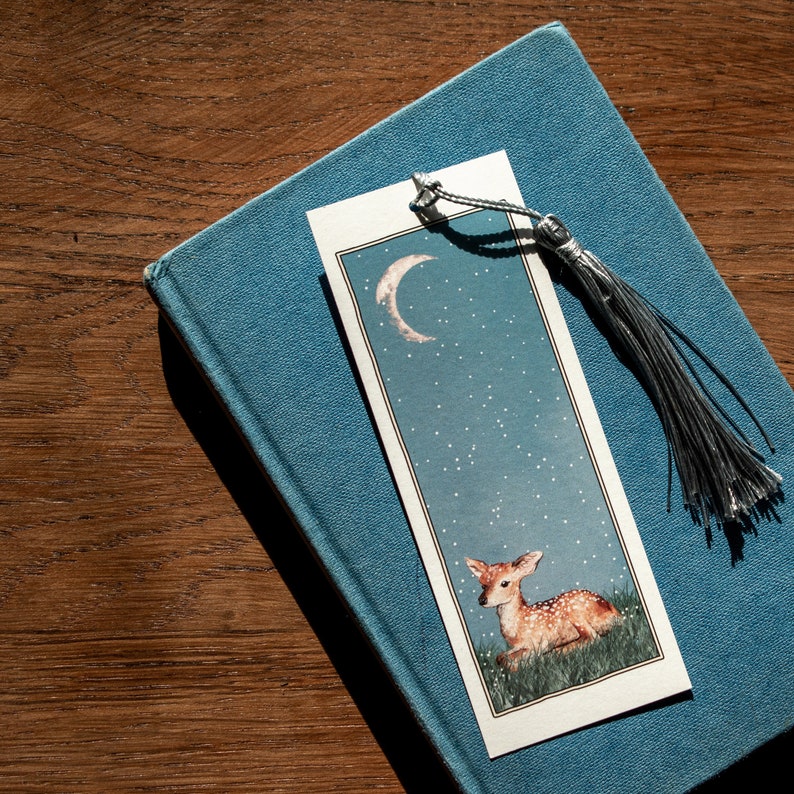 Deer in the Snow Watercolour Bookmark image 1