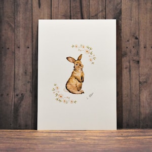 Bunny Rabbit Watercolour Art Print