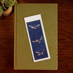 Owls at Midnight Watercolour Bookmark image 10