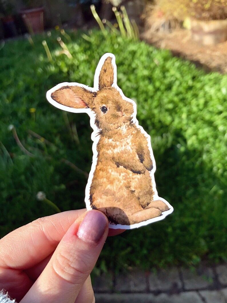Bunny Rabbit Watercolour Sticker image 4