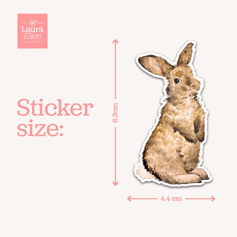 Bunny Rabbit Watercolour Sticker image 6