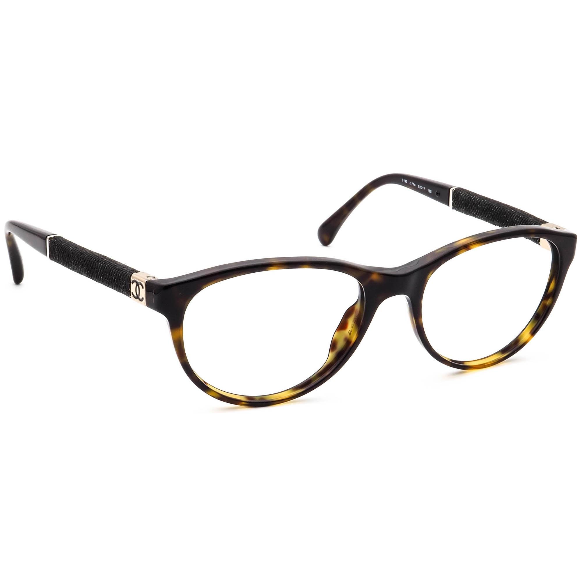 Authentic Chanel 3272 c.714 52-16-140 Tortoise Crystal Glasses Frames Italy CHANEL Eyeglasses: Square Eyeglasses, acetate — Fashion | CHANEL main image 4