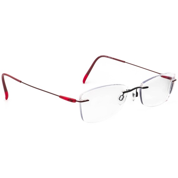 Silhouette Eyeglasses 5500 70 Titan Black/burgundy Rimless  display picture 1