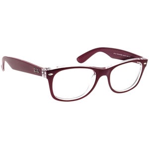 Ray-Ban Sonnenbrillenrahmen Nur RB 2132 New Wayfarer 6054/85 Matte Berry on Clear Square Italy 52 mm Bild 1
