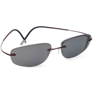 Silhouette Men&#39;s Eyeglasses 7581 40 6062 Titan Metallic Brown Rimless Frame Austria 60[]19 150