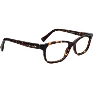 Coach Women&#39;s Eyeglasses HC 6089 5120 Tortoise Rectangular Frame 51[]16 135
