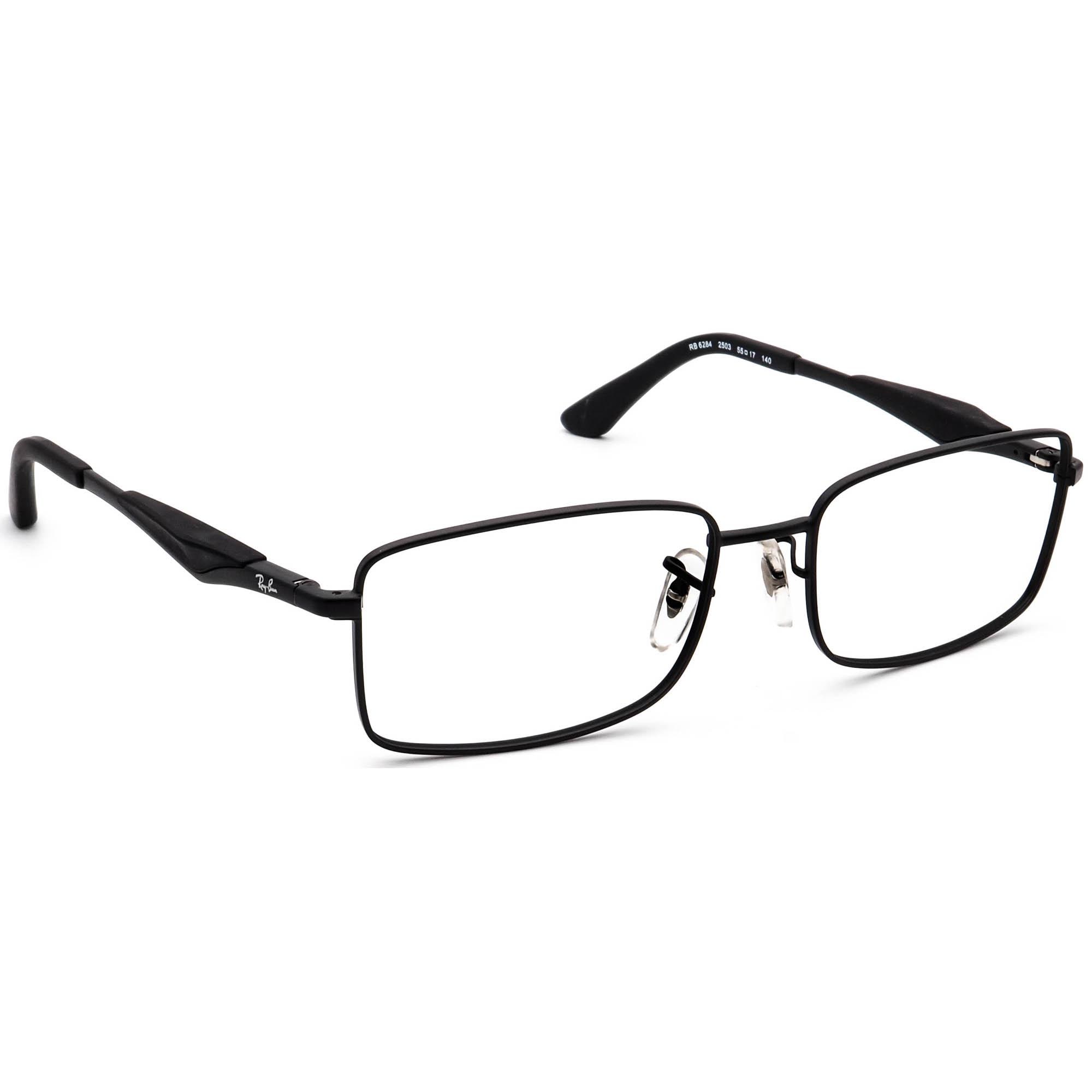 Ray-ban Eyeglasses RB 6284 2503 Matte Black Square Metal Frame 55