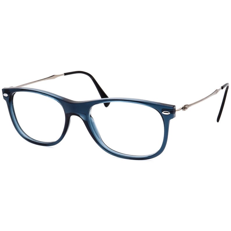 Ray-Ban Sunglasses Frame Only RB 4318 656/55 LightRay Transparent Blue Square Italy 55 mm image 3