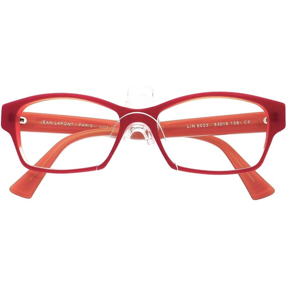 Jean Lafont Eyeglasses Lin 6023 Red/Orange Rectan… - image 6