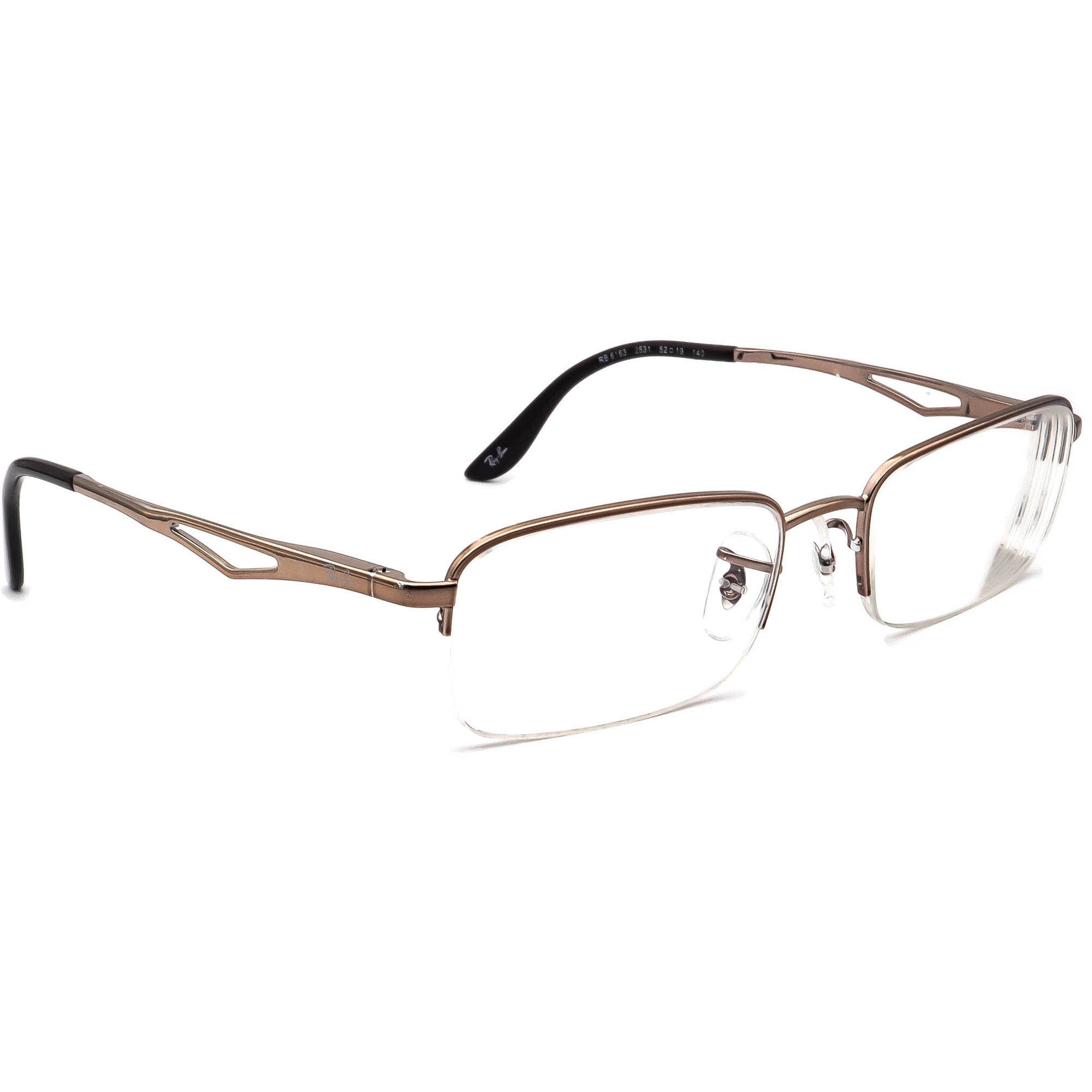 Ray-ban Eyeglasses RB 6163 2531 Brown Half Rim Metal Frame  display picture 3