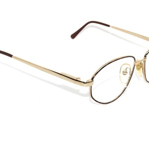 Modern Times Eyeglasses Sarah Demi Amber Gold Full Rim Metal Frame 52[]18 135