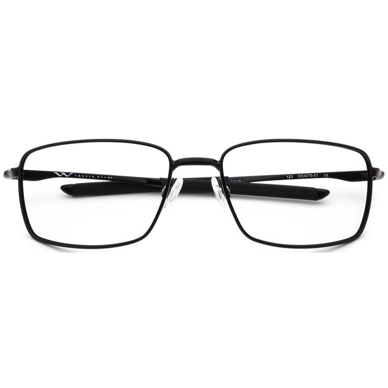Oakley Sunglasses Frame Only OO4075-01 W Square Wire Polished Black Metal 60 mm image 6