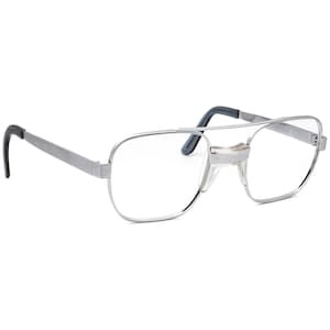 American Optical Men's VintageEyeglasses Z87 StyleGuard II AO Safety Silver Pilot Metal Frame 52[]22 145