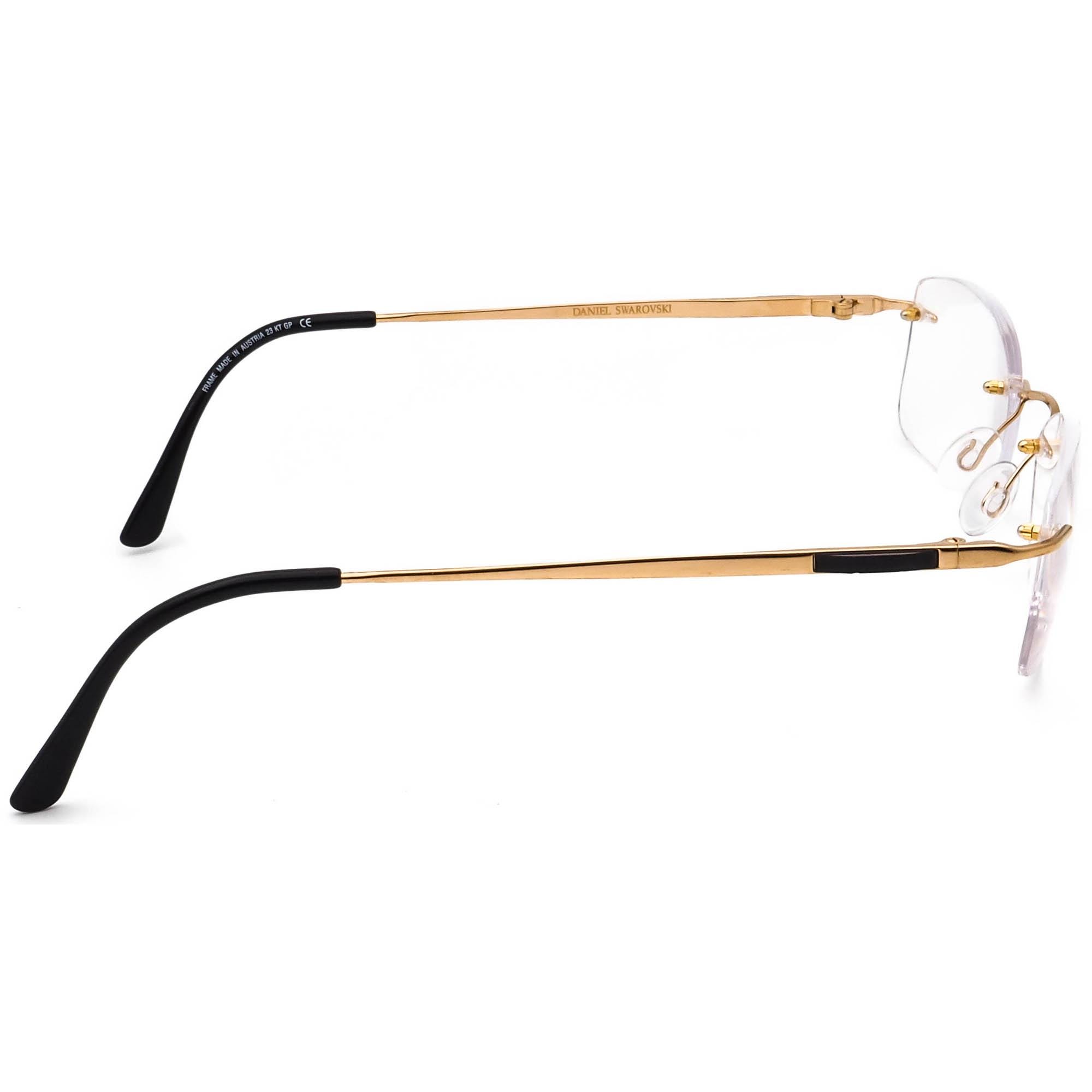Daniel Swarovski Rimless Glasses 23K Gold Plated Frame Austria W/ Case Buy Daniel Swarovski S106 20 6053 23k Gold Plated w  main image 2