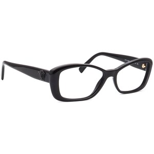 Versace Women&#39;s Eyeglasses MOD. 3228 GB1 Polished Black Semi Cat Eye Frame Italy 52[]16 140