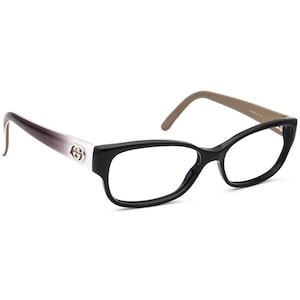 Gucci Women&#39;s Eyeglasses GG 3569 L4E Gloss Black B-Shape Frame Italy 52[]15 135
