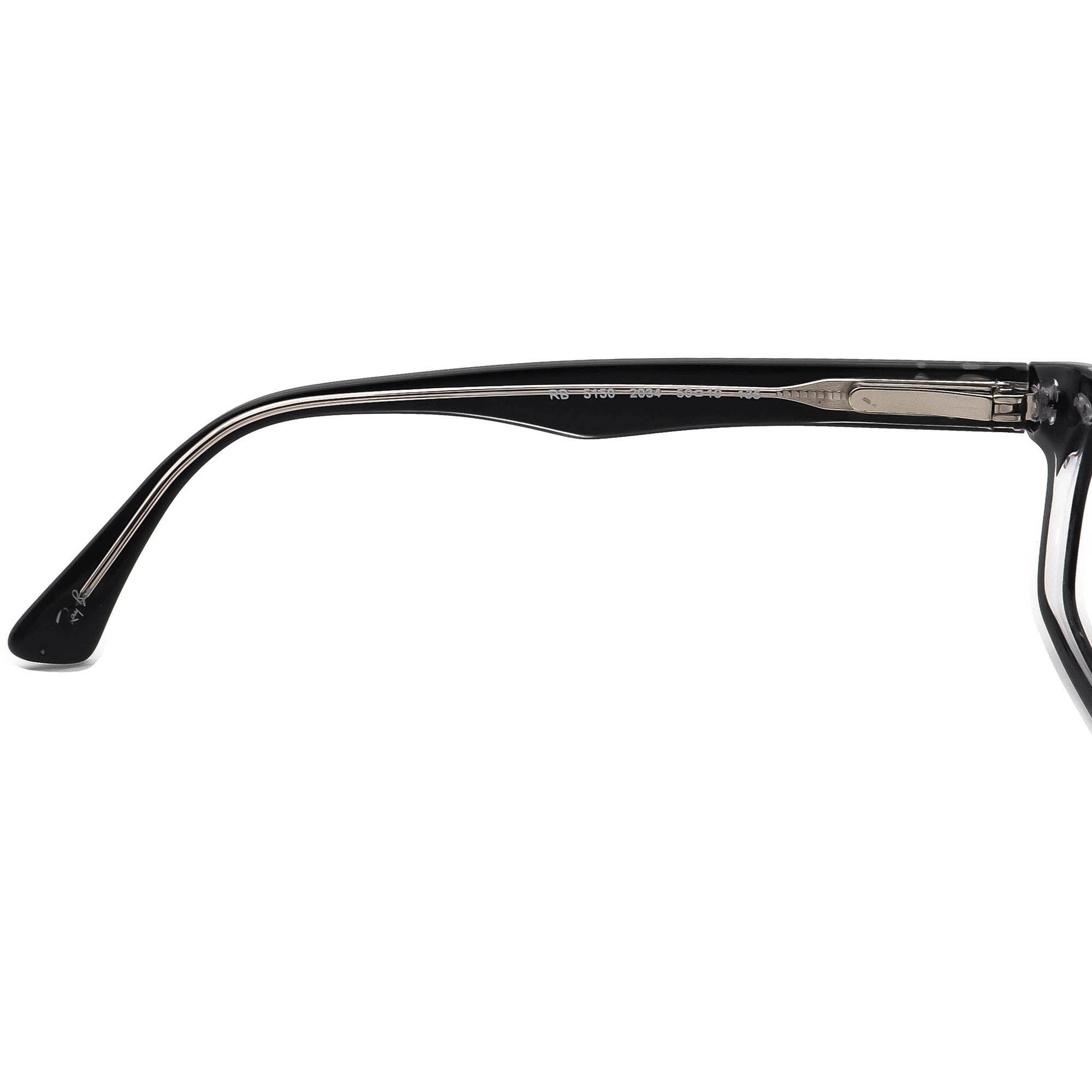 Ray-ban Eyeglasses RB 5150 2034 Black on Clear Rectangular  display picture 1