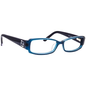 Fendi Women's Eyeglasses F957R 425 Blue with Crystals Rectangular Frame Italy 52[]14 135