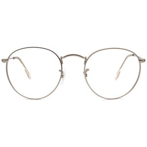 Ray-Ban Sunglasses Frame Only RB 3447 019/30 Matte Silver Round Metal Italy 50 mm image 2