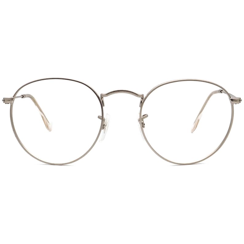 Ray-Ban Sunglasses Frame Only RB 3447 019/30 Matte Silver Round Metal Italy 50 mm image 2