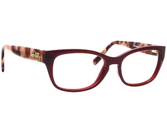 Coach Women's Eyeglasses HC 6104 5509 Oxblood Semi Cat Eye Frame 52[]16 140
