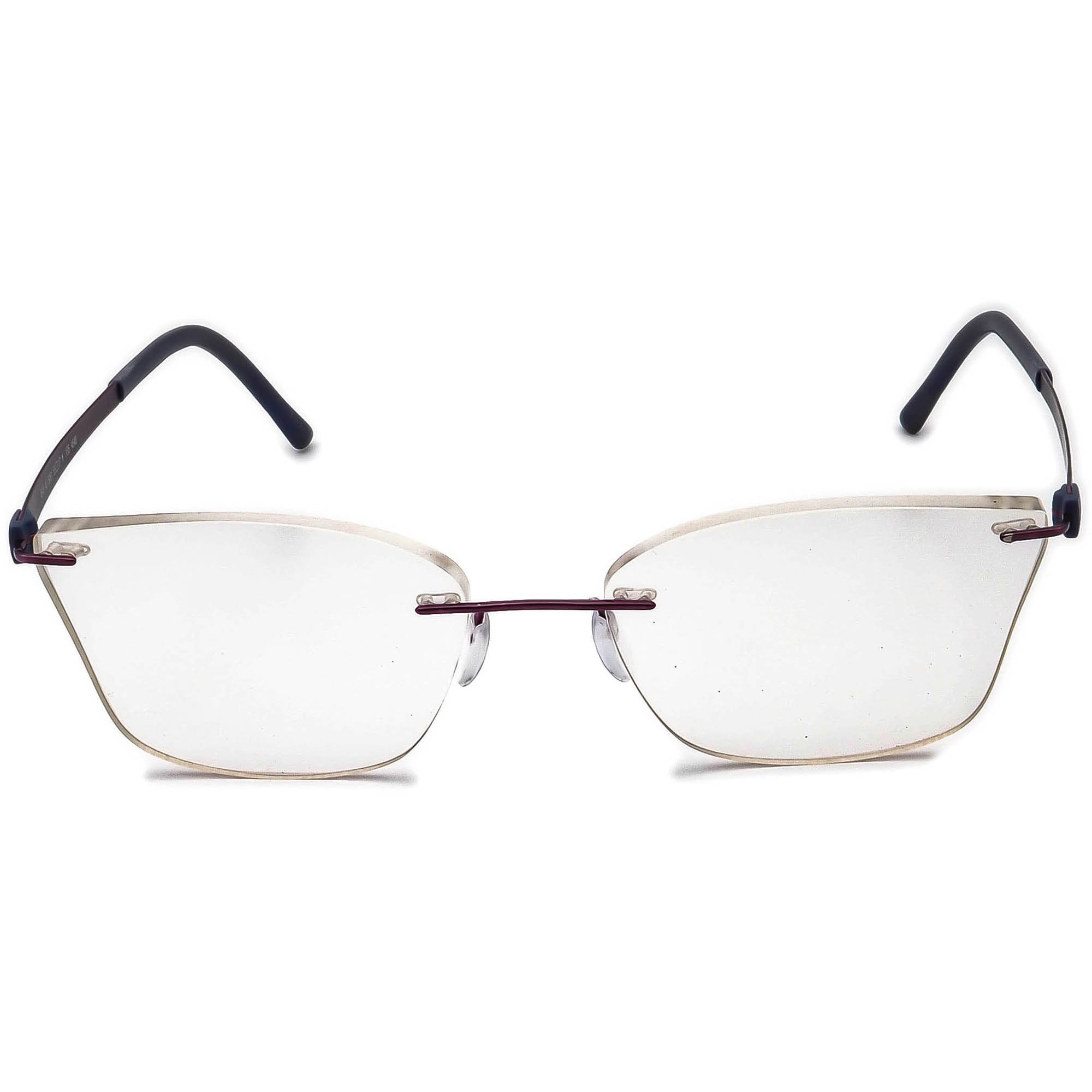 Silhouette Eyeglasses 4541 40 6061 Titan Purple Rimless Frame | Etsy
