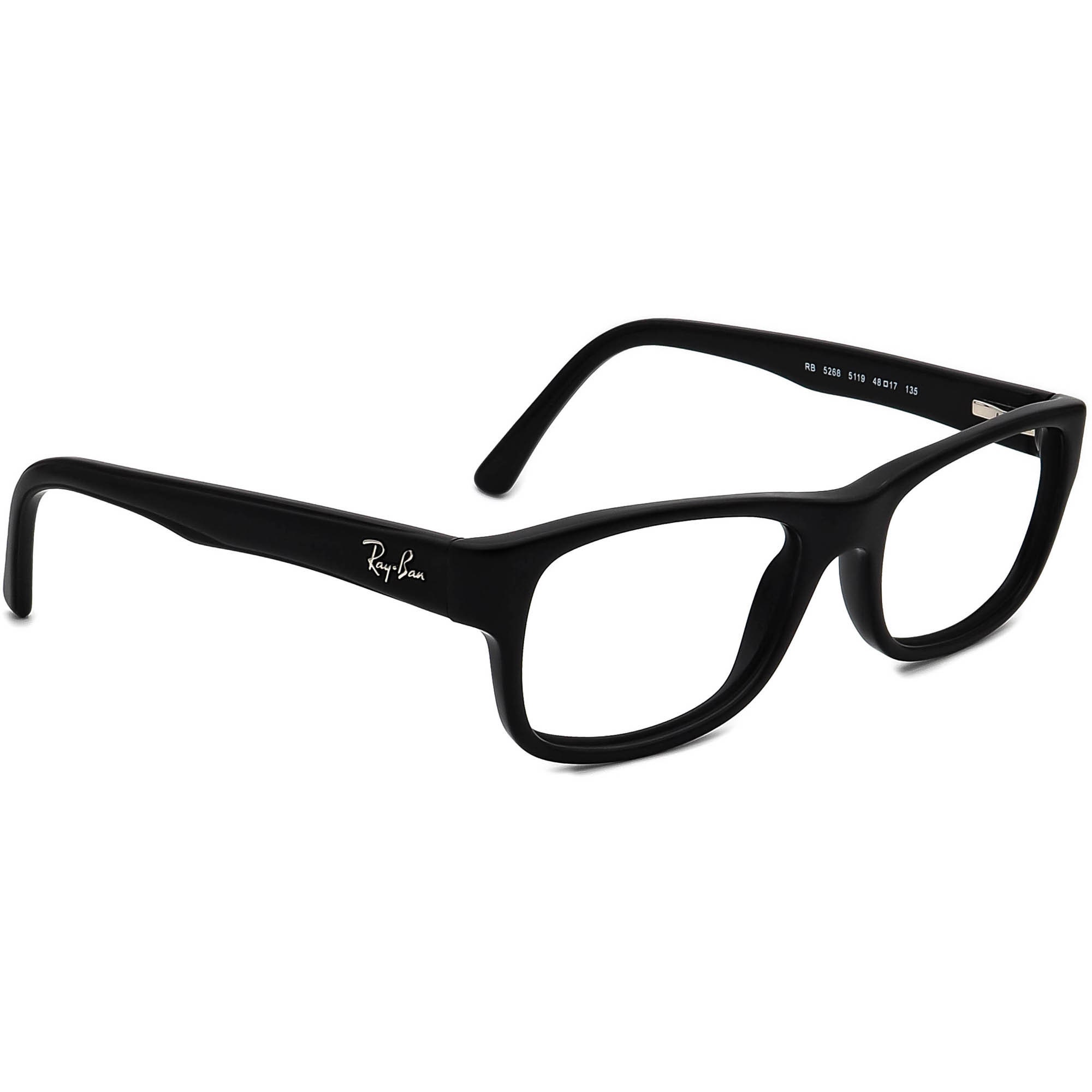 Ray-ban Eyeglasses RB 5268 5119 Black Rectangular Frame 4817 - Etsy