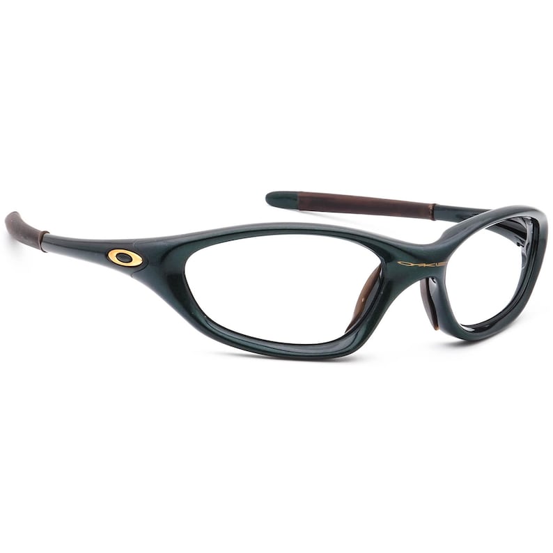Oakley Men's Sunglasses Frame Only 1st Gen XX Twenty Metallic Green Wrap USA 56 mm image 1