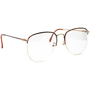 Ralph Lauren Polo Vintage Eyeglasses Classic V Deluxe Tortoise/Gold Half Rim Metal Frame Japan 58[]18 150