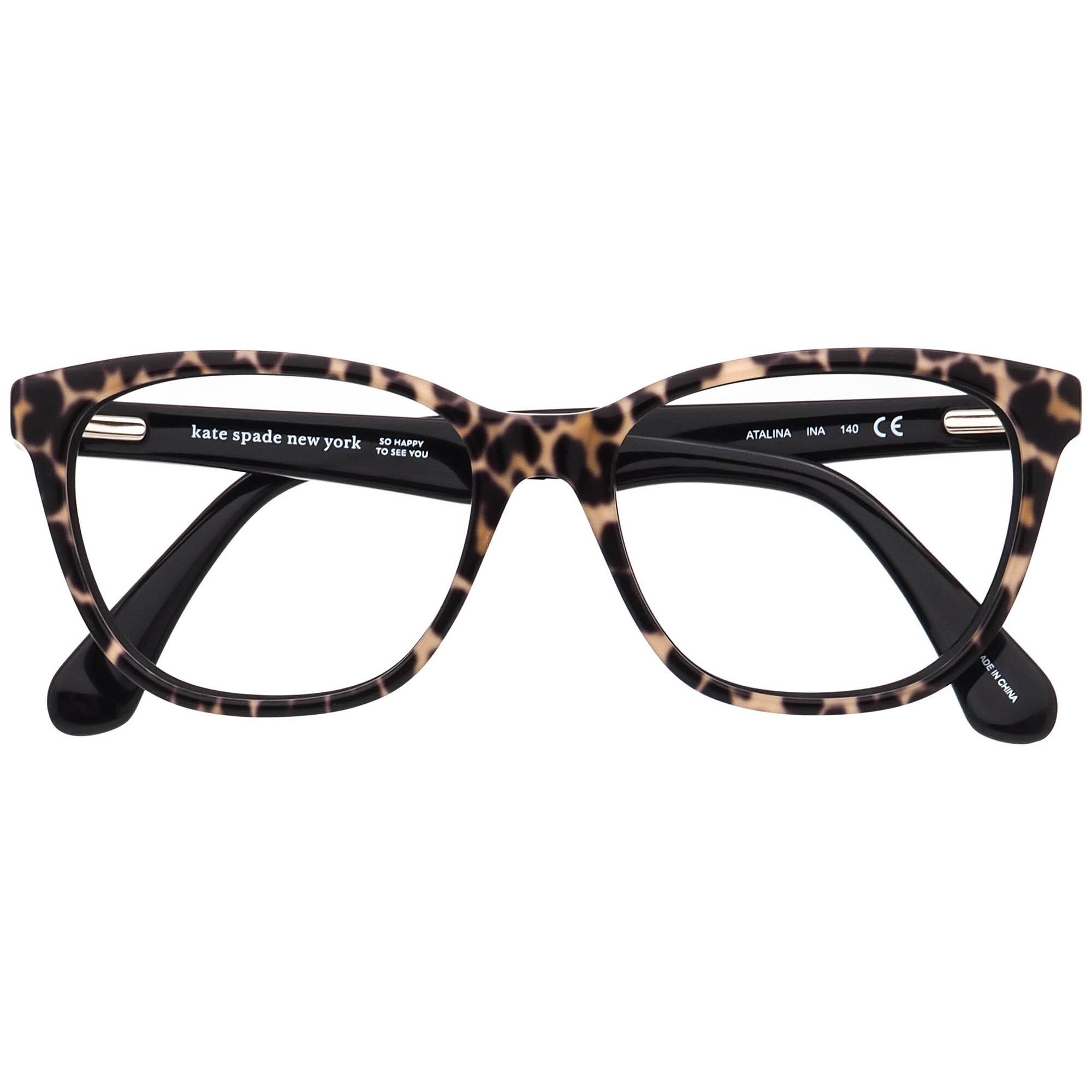 Kate Spade New York Atalina Women Eyeglasses Kate Spade Blue Tortoise Lucite Wayfarer Glasses w Atalina  main image 3