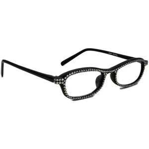 Jimmy Crystal +1.25 Gafas de lectura Negro Rectangular Swarovski 49[]16 150