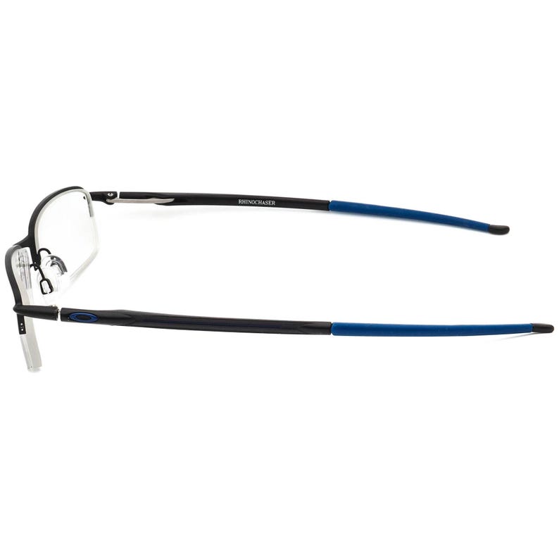 Gafas de sol Oakley para hombre OX3111-0652 Rhinochacer con montura de media montura en negro satinado y azul, 52[]19 143 imagen 5
