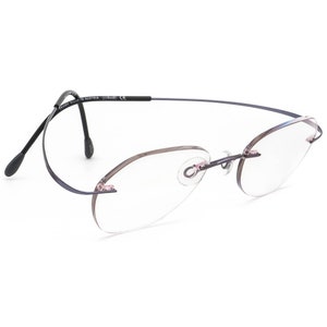 Silhouette Eyeglasses 7395 40 6053 Titan Purple Rimless Frame Austria 48[]19 130
