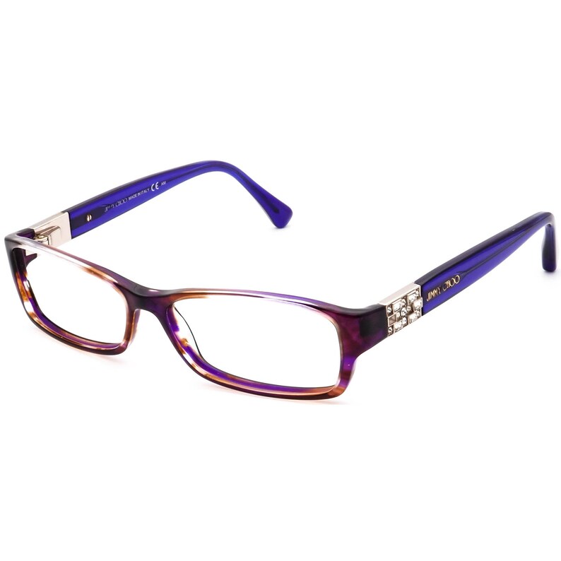 Jimmy Choo Eyeglasses JC41 ECW Purple W/ Rhinestones Etsy