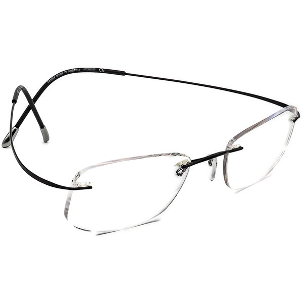 Silhouette Women's Eyeglasses 7627 50 6074 7799 Titan Polished Black Rimless Frame Austria 49[]21 150