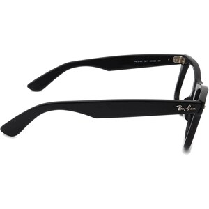 May include: Black Ray-Ban spectacles with a classic rectangular frame and black arms. The arms are marked with the Ray-Ban logo and model number.
