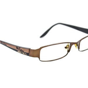 Jimmy Choo Eyeglasses Brown Rectangular Frame 51[]17 135