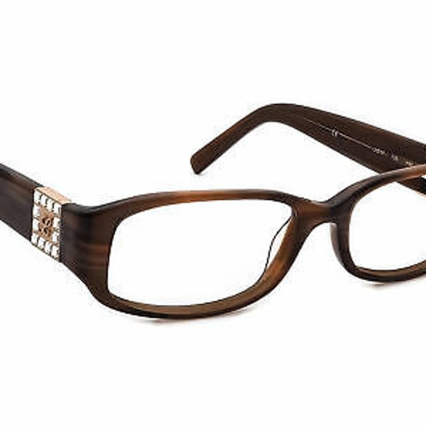 Swarovski Elements Women's Eyeglasses Brown Rectangular Frame 53[]17 135